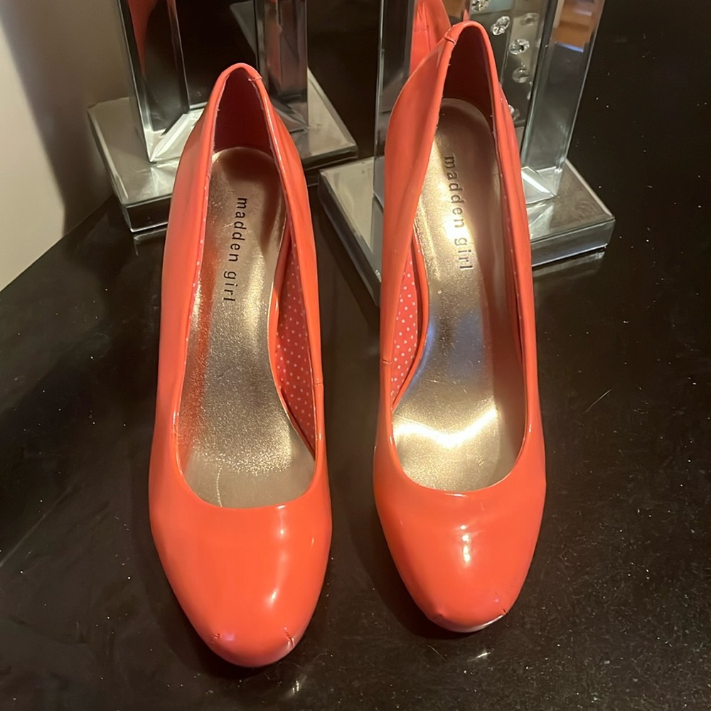 Madden Girl Orange Heels